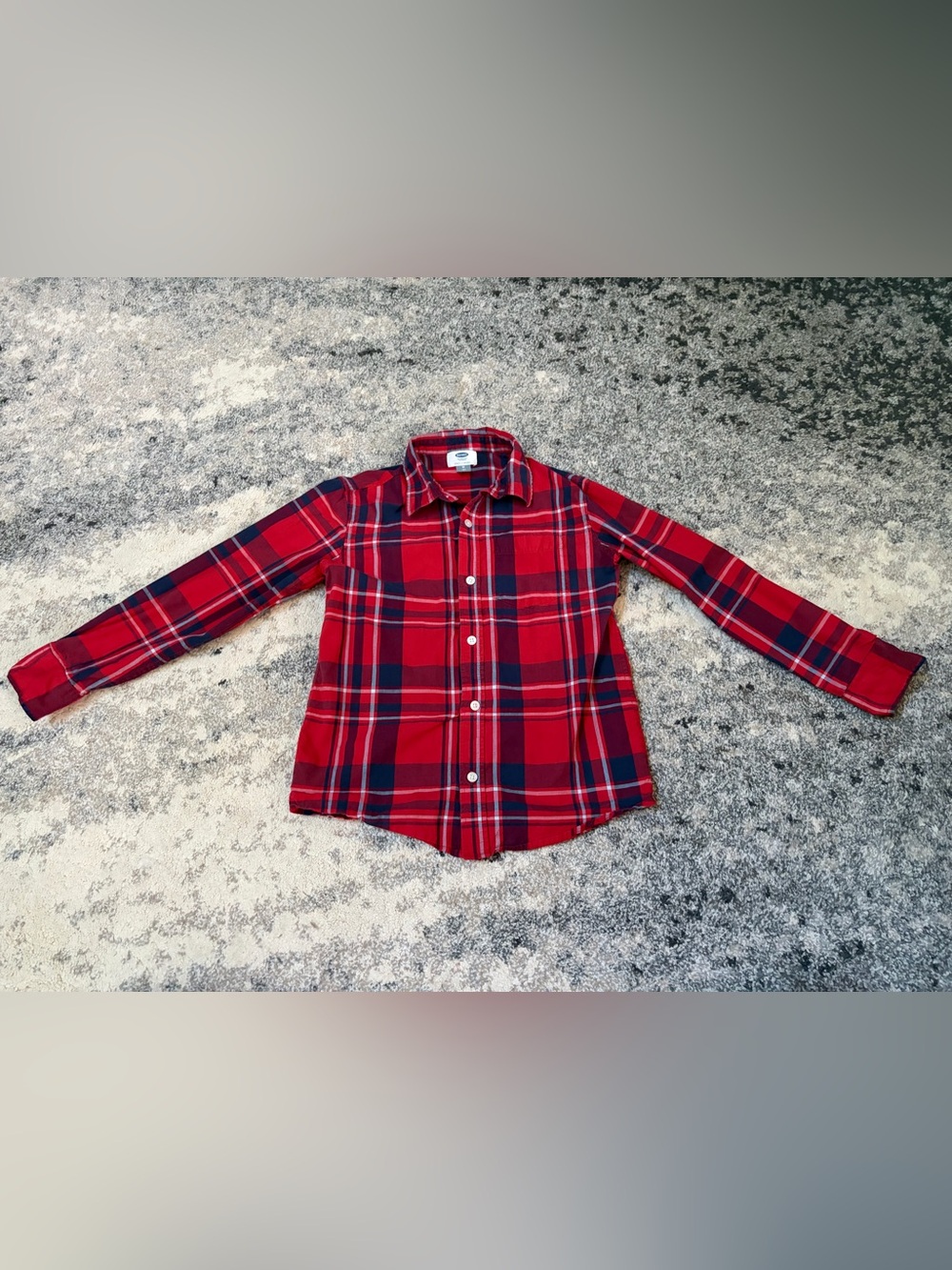 Old Navy Red Plaid Button-Down Shirt for Kids